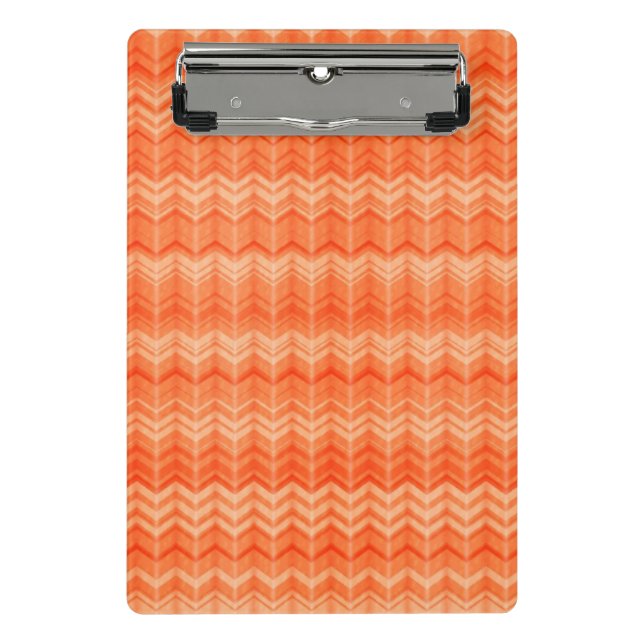 Mini Porte-bloc Motif abstrait de textile de zigzag de rouge (Devant)