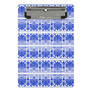 Mini Porte-bloc Motif arabesque méditerranéen grec bleu