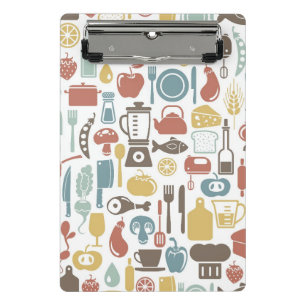 Mini Porte-bloc Motif avec des icônes de cuisine