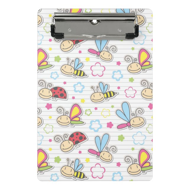 Mini Porte-bloc motif avec des insectes (Devant)