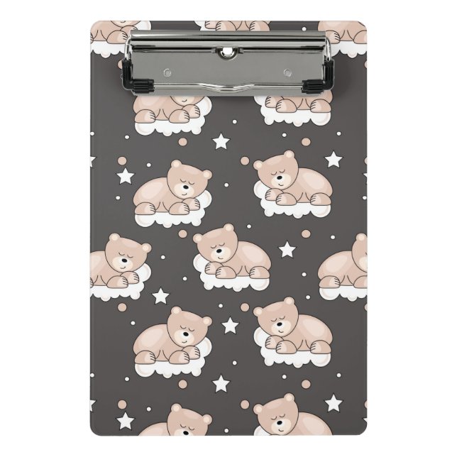 Mini Porte-bloc motif avec le petit sommeil d'ours (Devant)