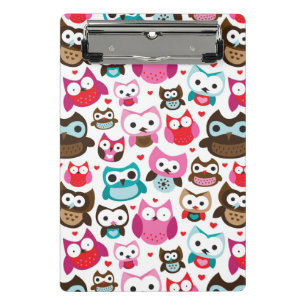Mini Porte-bloc motif coloré de hibou