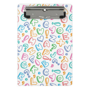 Mini Porte-bloc motif d'alphabet