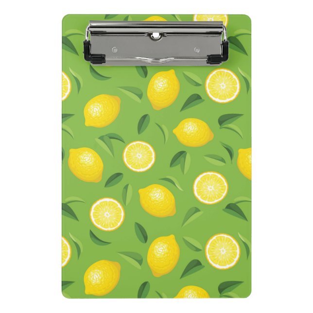 Mini Porte-bloc Motif d'arrière - plan de citrons (Devant)