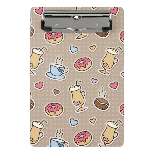 Mini Porte-bloc Motif de café (Devant)