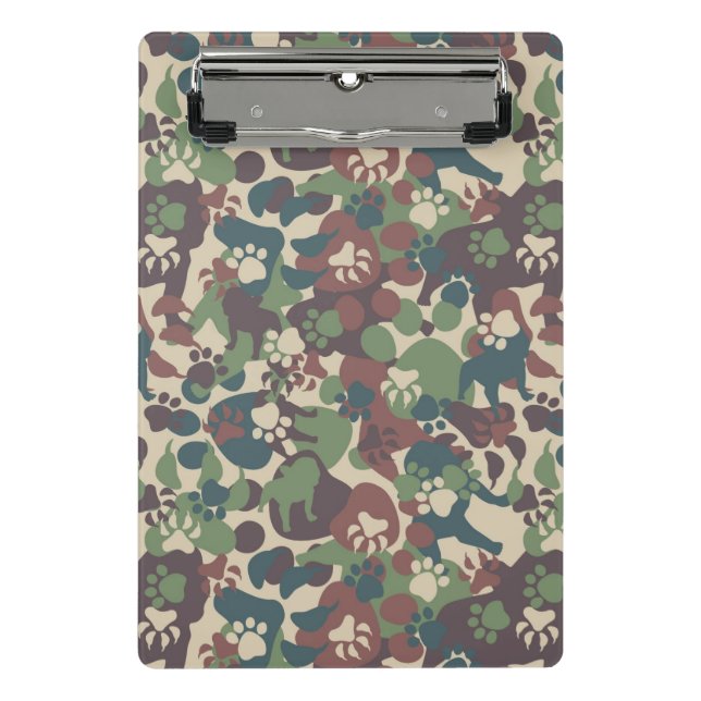 Mini Porte-bloc Motif de camouflage de chien (Devant)
