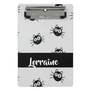 Mini Porte-bloc Motif de chats noirs