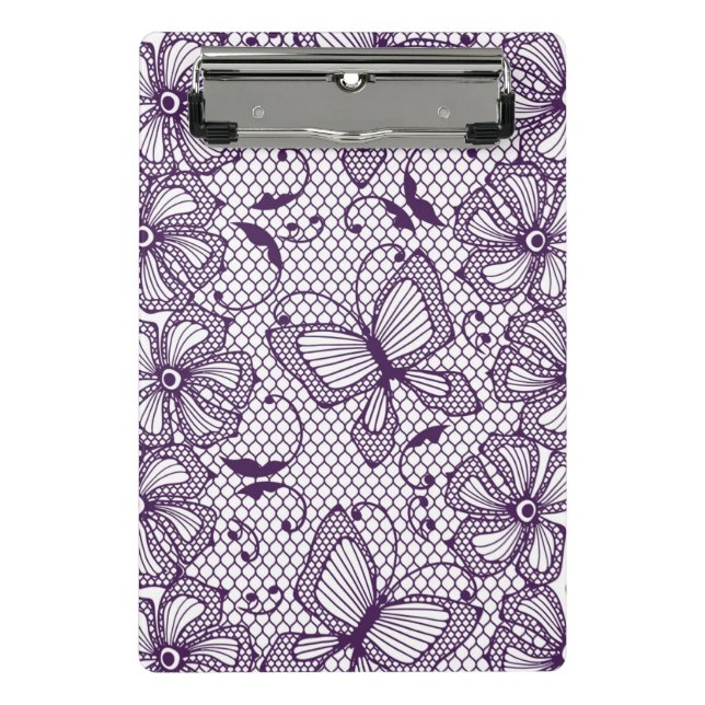 Mini Porte-bloc Motif de dentelle avec des papillons (Devant)