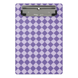 Mini Porte-bloc Motif de diamants de Checker Violet