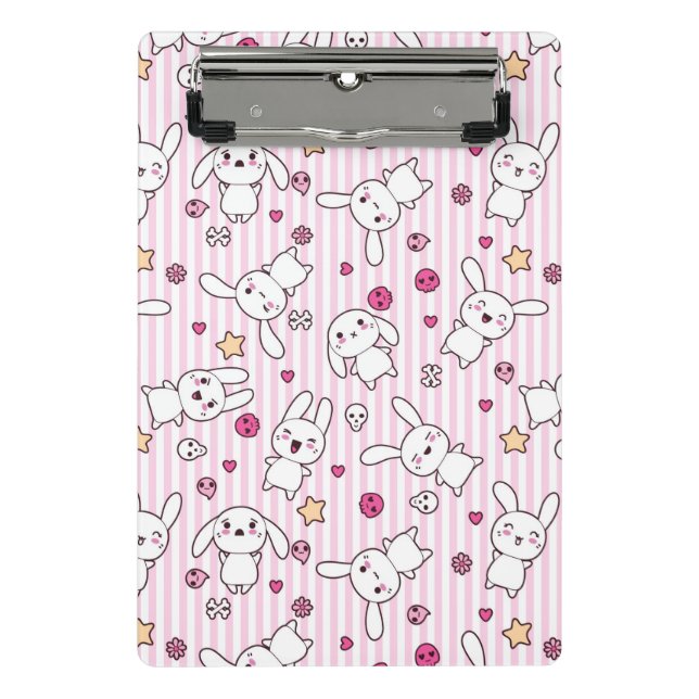 Mini Porte-bloc motif de rayures de kawaii (Devant)