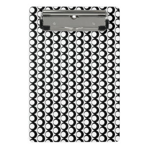 Mini Porte-bloc Motif de treillis de cercle noir et blanc moderne