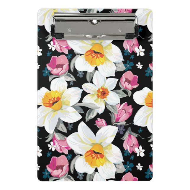 Mini Porte-bloc Motif d'élégance avec des fleurs de narcisse (Devant)