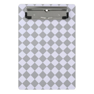 Mini Porte-bloc Motif diamant en gris et lavande