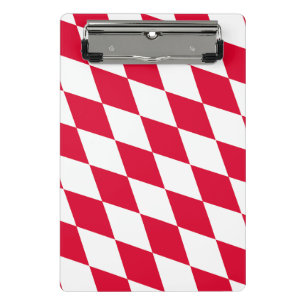 Mini Porte-bloc Motif du drapeau diamant de Bavière rouge et blanc