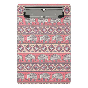 Mini Porte-bloc Motif ethnique rose d'éléphant
