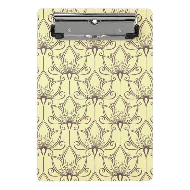 Mini Porte-bloc Motif floral crème (Devant)