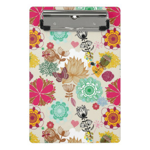 Mini Porte-bloc Motif floral dans le rétro style