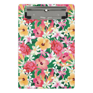 Mini Porte-bloc Motif floral de ketmie tropicale