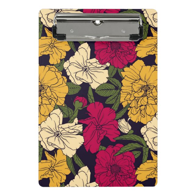 Mini Porte-bloc Motif floral élégant (Devant)