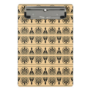 Mini Porte-bloc Motif Méditerranéen Arabesque Grec Brun