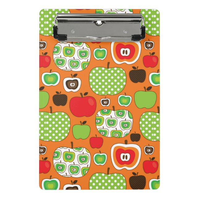 Mini Porte-bloc Motif mignon d'illustration de pomme (Devant)
