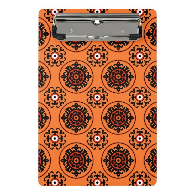 Mini Porte-bloc Motif orange de Suzani (Devant)