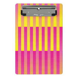 Mini Porte-bloc Motif rayé rose jaune orange