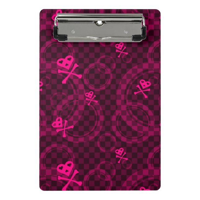 Mini Porte-bloc Motif rose d'Emo avec des cercles (Devant)