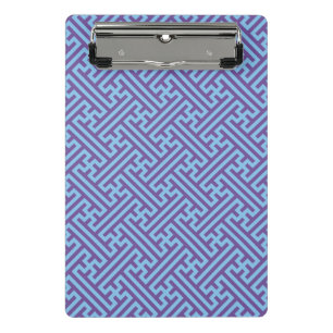 Mini Porte-bloc Motif Sayagata, Japonais, Violet et Bleu