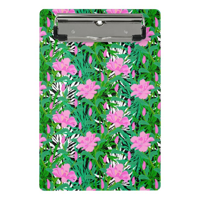 Mini Porte-bloc Motif tropical avec des fleurs de jungle (Devant)