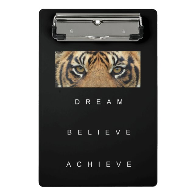 Mini Porte-bloc Motivation Inspiration de succès Cool Tiger yeux (Devant)