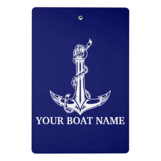 Mini Porte-bloc Nom du bateau de la corde d'Ancre nautique vintage