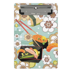 Mini Porte-bloc Nourriture japonaise : Motif 4 de sushi