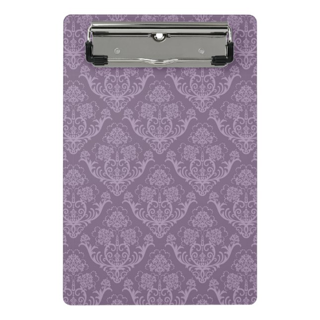 Mini Porte-bloc Papier peint floral pourpre (Devant)