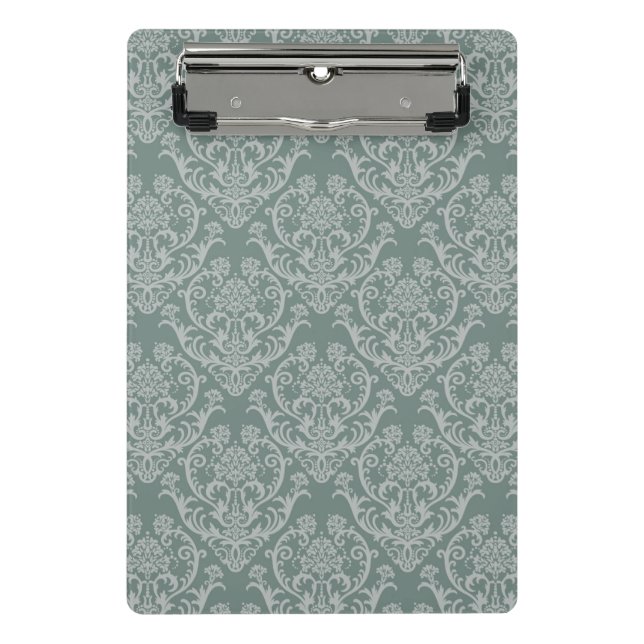 Mini Porte-bloc Papier peint floral vert (Devant)