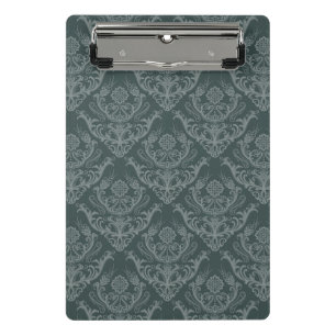 Mini Porte-bloc Papier peint floral vert de luxe de damassé