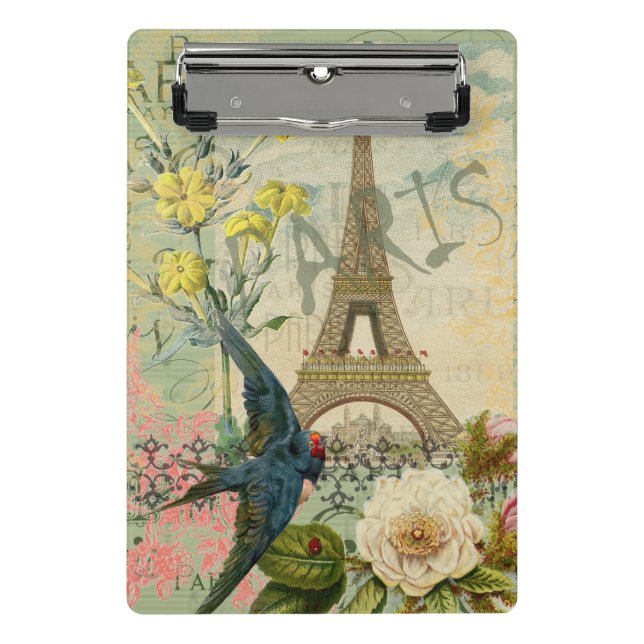 Mini Porte-bloc Paris France Voyage Vintage Art Antique Peinture (Devant)