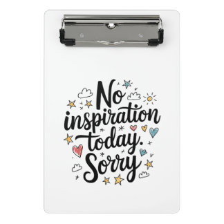Mini Porte-bloc Pas d'inspiration aujourd'hui – Design amusant et