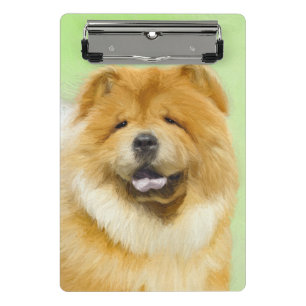 Mini Porte-bloc Peinture Chow Chow - Joli art original chien