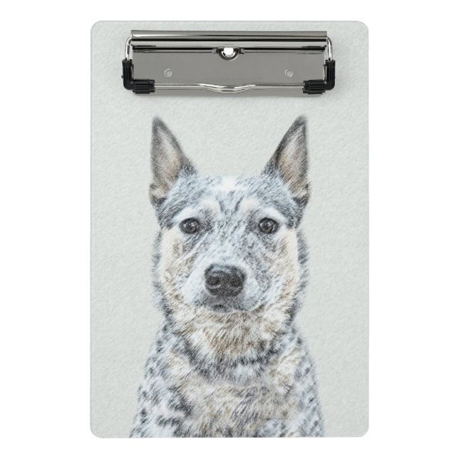 Mini Porte-bloc Peinture de chien de bétail australien - Beau art  (Devant)
