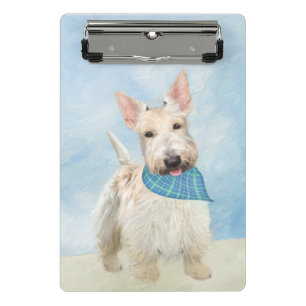 Mini Porte-bloc Peinture originale de chien Wheaten Terrier Écossa