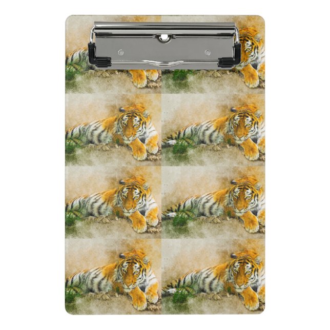 Mini Porte-bloc Peinture sur tigre (Devant)