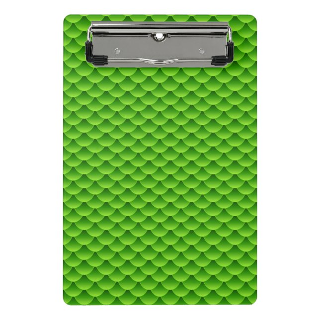 Mini Porte-bloc Petit motif vert d'échelle de poissons (Devant)