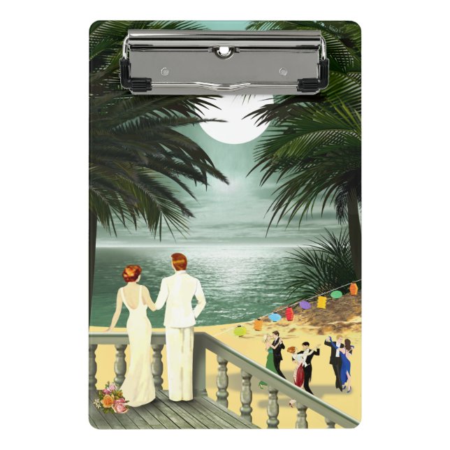 Mini Porte-bloc Plage de cru d'art déco (Devant)