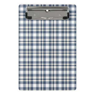 Mini Porte-bloc Plaid blanc bleu 1