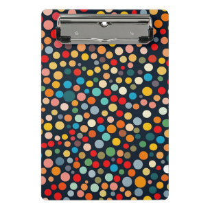 Mini Porte-bloc Pois colorés sur Arrière - plan foncé