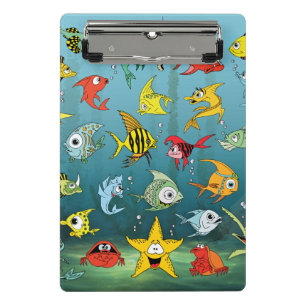 Mini Porte-bloc Poissons de bande dessinée sous-marins