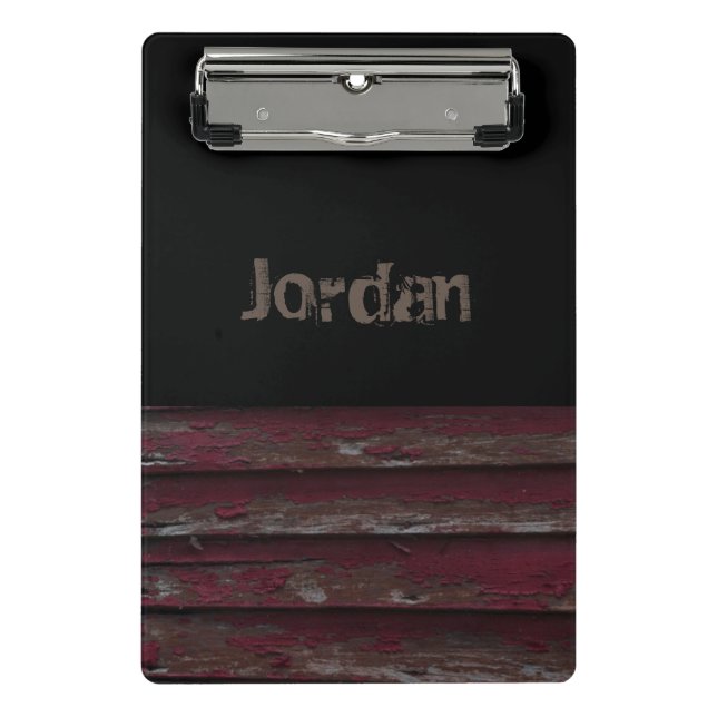 Mini Porte-bloc Porte - bloc Monogramme rustique (Devant)