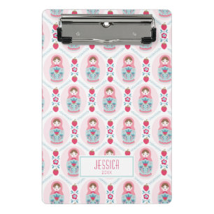 Mini Porte-bloc Poupée d'imbrication mignonne rose Matryoshka