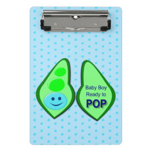 Mini Porte-bloc Prêt pour la pop Baby Boy Pea Blue